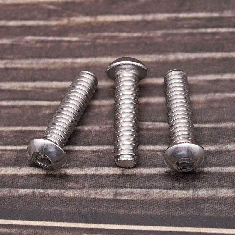 EASTLO M8-1.25 x 70mm Button Head Socket Cap Screws 304 Stainless Steel 18-8 Hex Socket Cap Screws  Allen Hex Drive  Full Thread  Coarse Thread UNC  10 PCS - Image 2